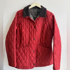 Women’s tartan Quilted Red Jacket with size U.S. 10